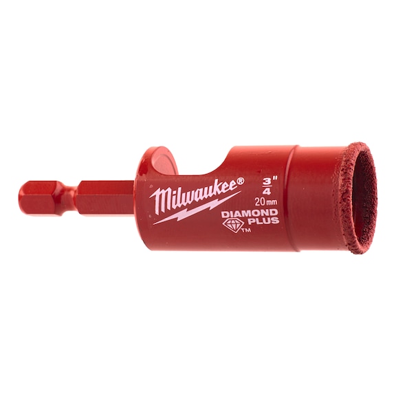 MILWAUKEE Diamond drill 1/4 inch hex 20 mm 49560515 - Drill for mineral material (not specified)