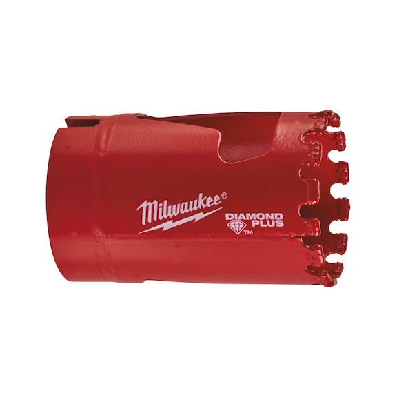 MILWAUKEE Diamond hole saw 32 mm Diamond Plus 49565620 - Hole saw (non-detachable cutting edges)