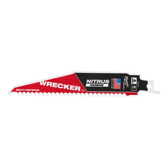 MILWAUKEE S&auml;bels&auml;geblatt 150x6 mm Wrecker NITRUS HM 5 St&uuml;ck 48005571 - S&auml;geblatt f&uuml;r S&auml;bels&auml;ge