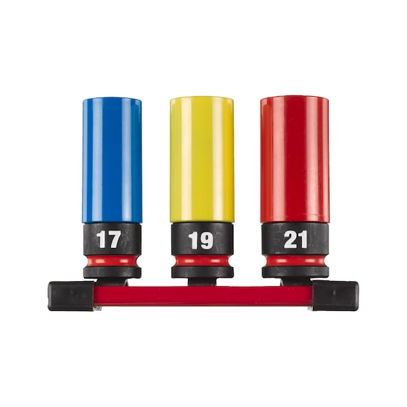 MILWAUKEE Impact socket Shockwave 1/2 inch KFZ 3-piece 4932493370 - Socket spanner