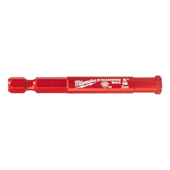 MILWAUKEE Diamond drill 1/4 inch Hex 8 mm 4932498343 - Drill for mineral material (not specified)
