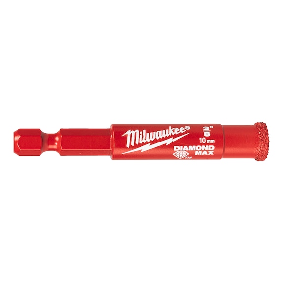 MILWAUKEE Diamond drill 1/4 inch Hex 10 mm 4932498344 - Drill for mineral material (not specified)