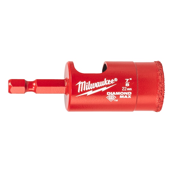 MILWAUKEE Diamond drill 1/4 inch hex 22 mm 4932498349 - Drill for mineral material (not specified)