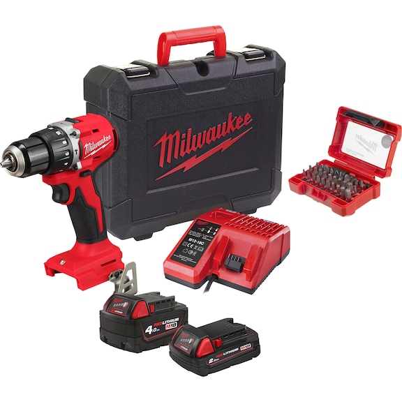 MILWAUKEE Impact drill driver M18BLPDRC-422C 39-piece 4933492825 - Impact drill (battery)