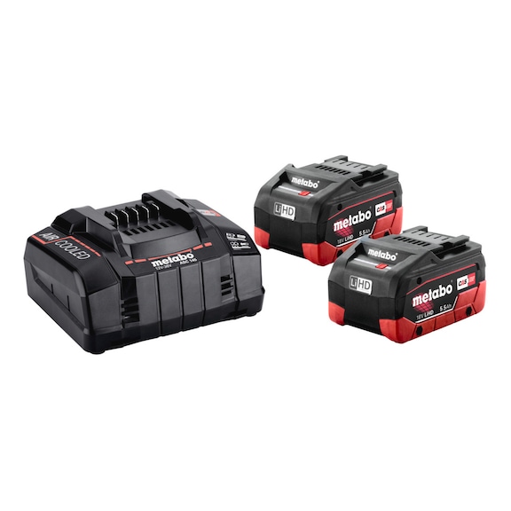 METABO basic set 2x LiHD battery pack 18 V/5.5 Ah quick charger ASC 145 685122000 - Battery charger (power tool)