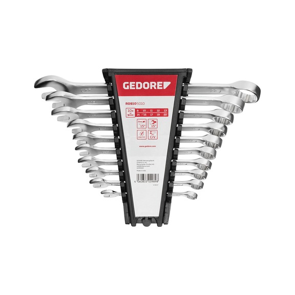 GEDORE RED RingmaulschSatz 8-22 mm 10-teilig 3300989 - Ringmaulschlüsselsatz