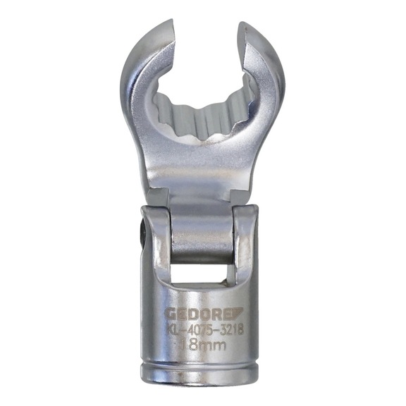GEDORE AUTOMOTIVE Gelenk-Ringschlüssel-Einsatz 3/8 Zoll 18 mm 2470071 - Schwenkkopf-Schraubenschlüssel