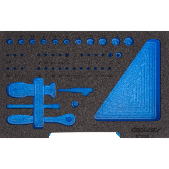 GEDORE Schaumstoffmodul 1/2 L-BOXX 136 leer 2835894 - Schubladenorganisationsmaterial (Werkstatteinrichtung, Teile)