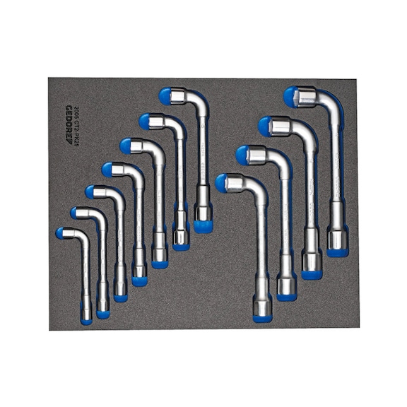GEDORE double socket set in check tool module 11-piece 2841851 - Double socket set