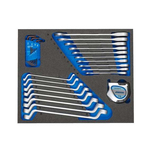 GEDORE wrench set in 2/4 check tool module 28-piece 2957485 - Wrench set