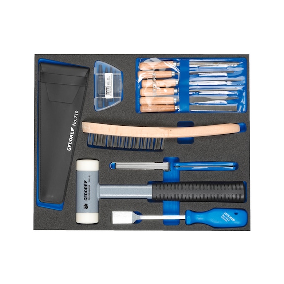 GEDORE Werkzeugsortiment in 2/4 Check-Tool-Modul 16-teilig 2957507 - Handwerkzeugsortiment