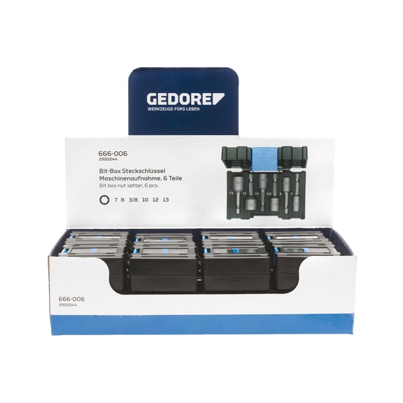 GEDORE Display mit 16-teilig Bit-Box Steckschlüssel 3000036 - Bit-Satz