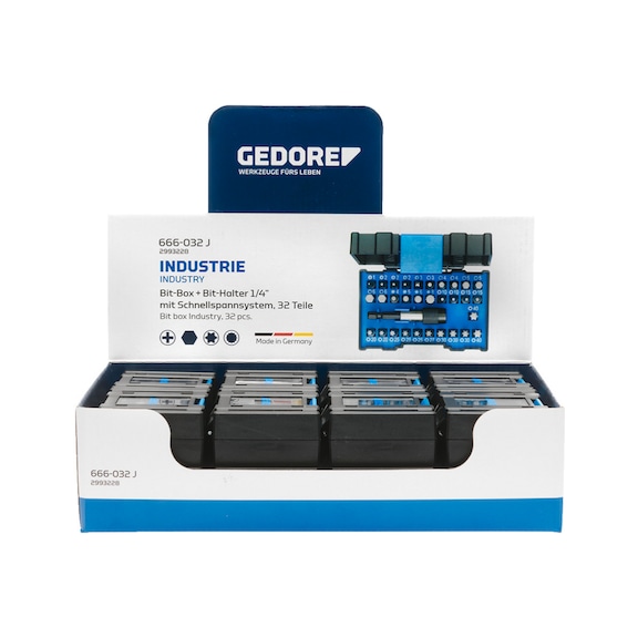 GEDORE Display mit 16-teilig Bit-Box Industrie 3000044 - Bit-Satz
