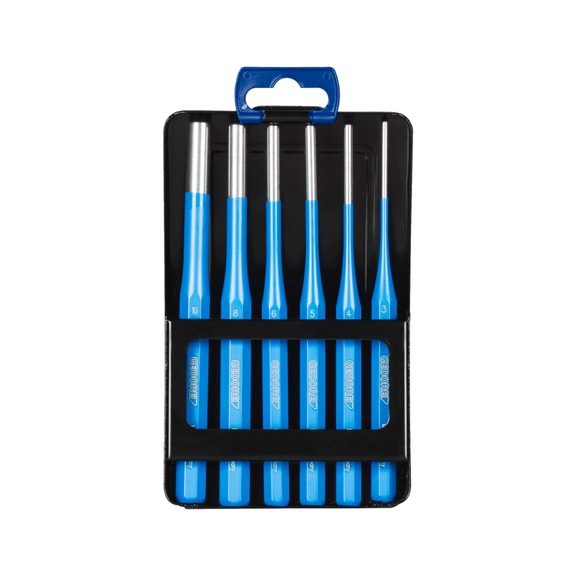 GEDORE 6-piece pin punch set in metal folding case 3014320 - Pin punch set