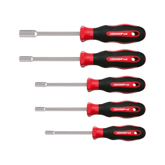 GEDORE RED 2C socket wrench set width across flats 6-13 mm 5-piece 3300033 - Socket wrench set