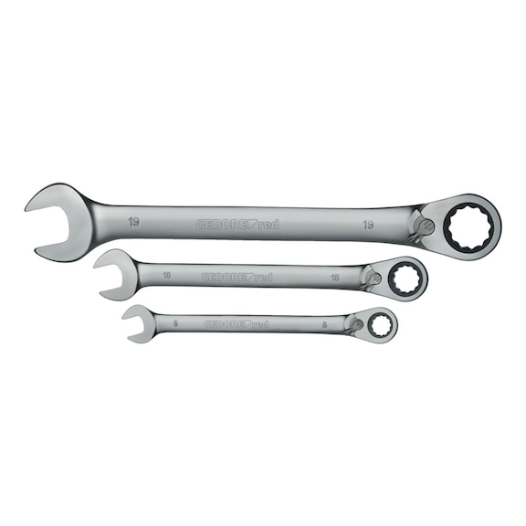 GEDORE RED Combination wrench set SW 8-19 mm 12-piece 3300873 - Ratchet wrench set