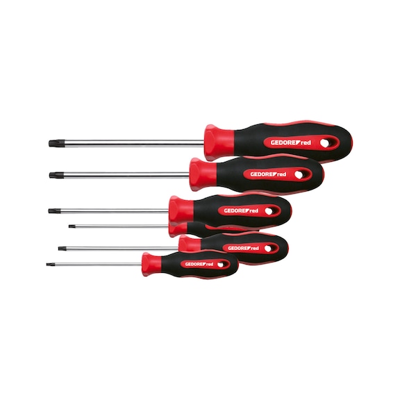 GEDORE RED 2K-Schraubendrehersatz T10-40 6-teilig 3301272 - Schraubendreher-Satz