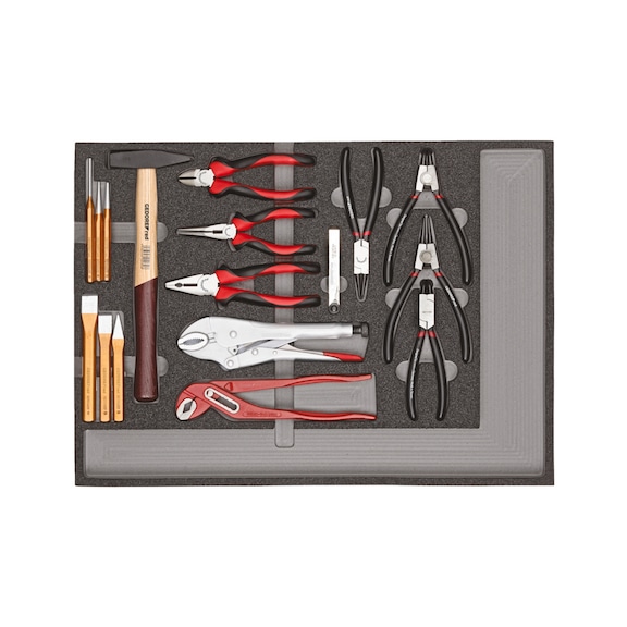 GEDORE RED tool set pliers + impact tools CT module 29-piece 3301682 - Hand tool assortment