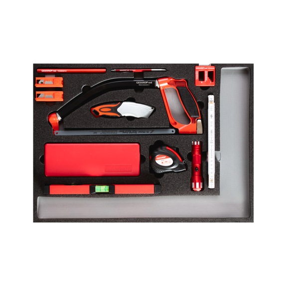GEDORE RED tool set measuring tools + cutting edges 1/1 CT module 30-piece 3301685 - Hand tool assortment