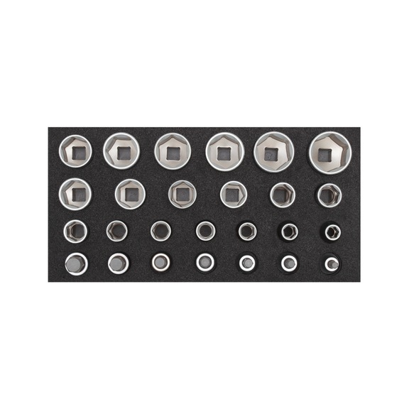 GEDORE RED socket wrench set 1/2 inch 2/6 CT module 26-piece 3301708 - Socket wrench set