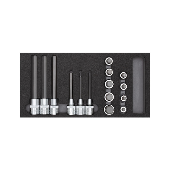 GEDORE RED screwdriver sockets 1/2 inch 2/6 CT module 15-piece 3301710 - Screwdriver bits (assortment)