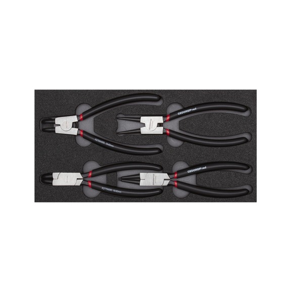 GEDORE RED Sicherungsringzangensatz 2/6 CT-Modul 4-teilig 3301716 - Zangensatz