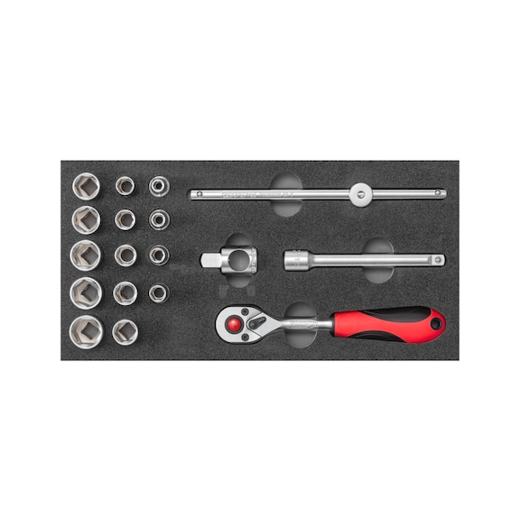 GEDORE RED socket set 3/8 1/3 CT module 18-piece 3301726 - Socket wrench set