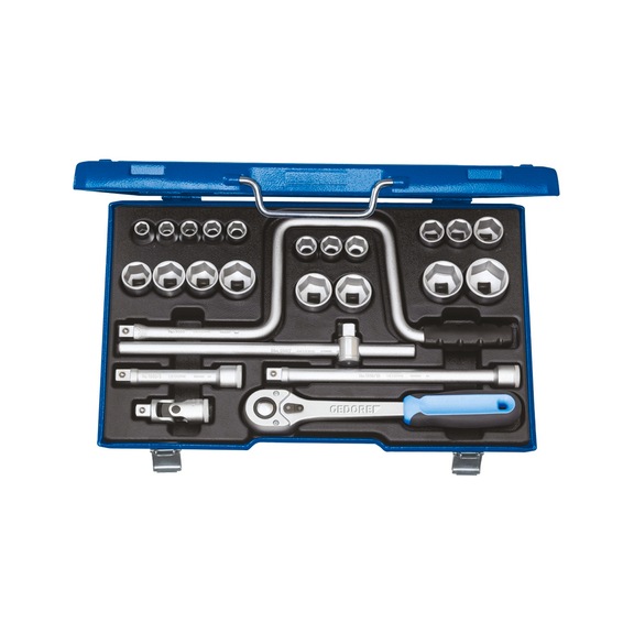 GEDORE socket wrench set 1/2 inch 25-piece 10-32 mm 6151880 - Socket wrench set