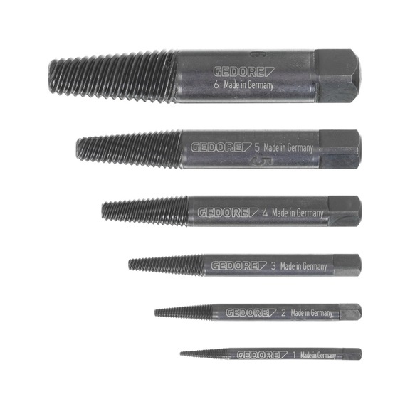 GEDORE Screw extractor set 6-piece M3-M24 6759700 - Screw extractor set