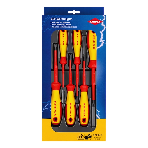 KNIPEX VDE screwdriver set PM/S 6-piece item number 00 20 12 V05 - Screwdriver set