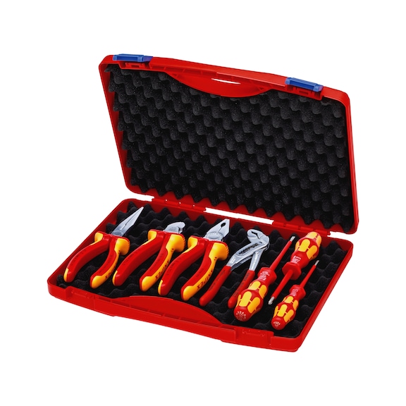 KNIPEX Tool Box RED Electric Set 2 275 mm 7-piece Item number 00 21 15 - Tool assortment