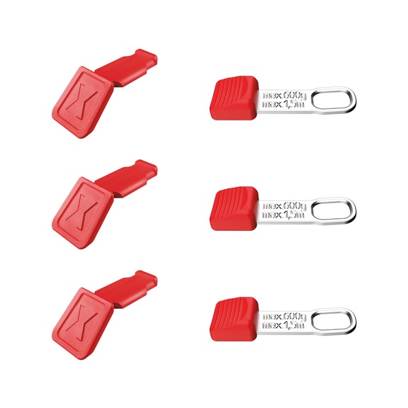 KNIPEX TehteredTool and ColorCode C Red 3 pieces each Item number 00 63 06 TCR - Pliers (other)
