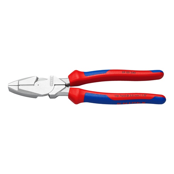 KNIPEX Power Combination Pliers Lineman's Pliers chrome-plated 240 mm Article 09 05 240 - Combination pliers