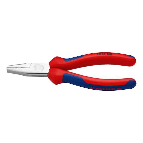 KNIPEX Flat nose pliers chrome-plated with multi-component handles 160 mm Article 20 05 160 - Flat nose pliers