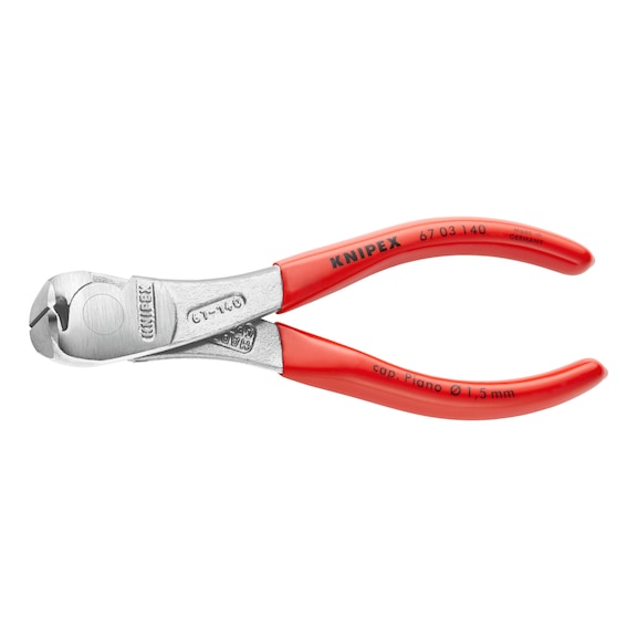 KNIPEX Power diagonal cutters chrome-plated with plastic 145 mm Article 67 03 140 - End cutters