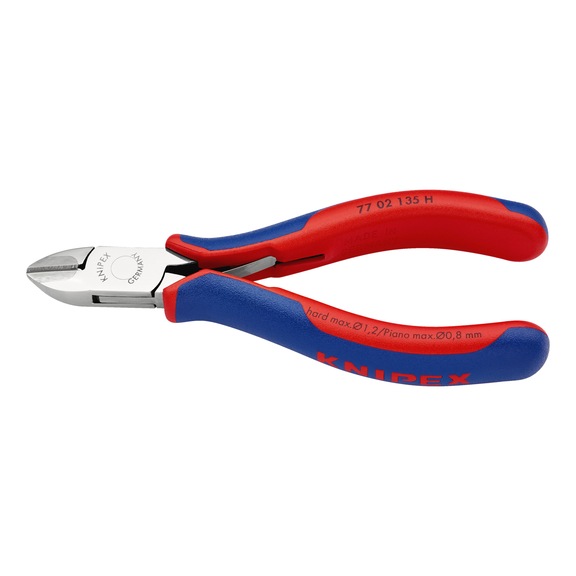 KNIPEX Tungsten carbide electronics diagonal cutters 135 mm Article 77 02 135 H - Side cutter