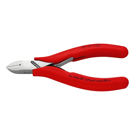 KNIPEX Electronics diagonal cutters with plastic handles 115 mm Article 77 11 115 - Side cutter