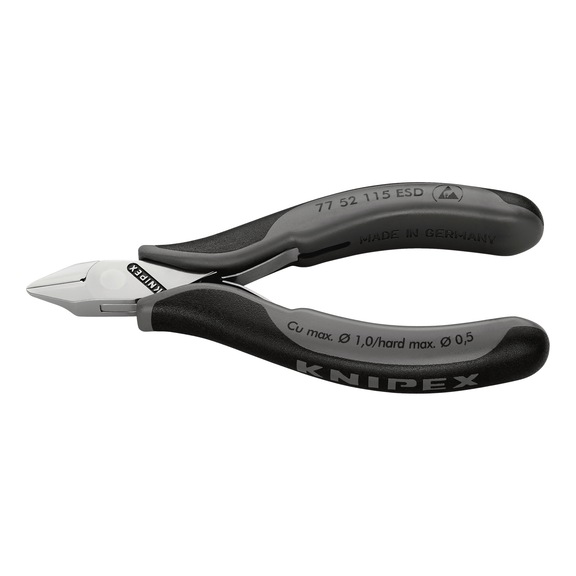 KNIPEX Electronics diagonal cutters ESD 115 mm Article 77 52 115 ESD - Side cutter