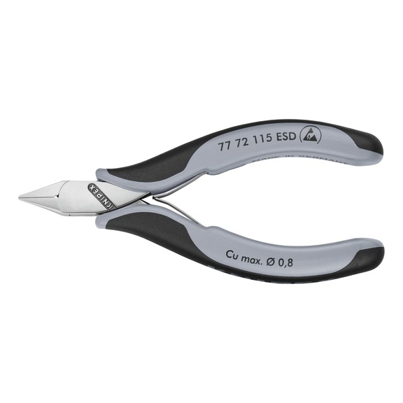 KNIPEX Electronics diagonal cutters ESD 115 mm Article 77 72 115 ESD - Side cutter