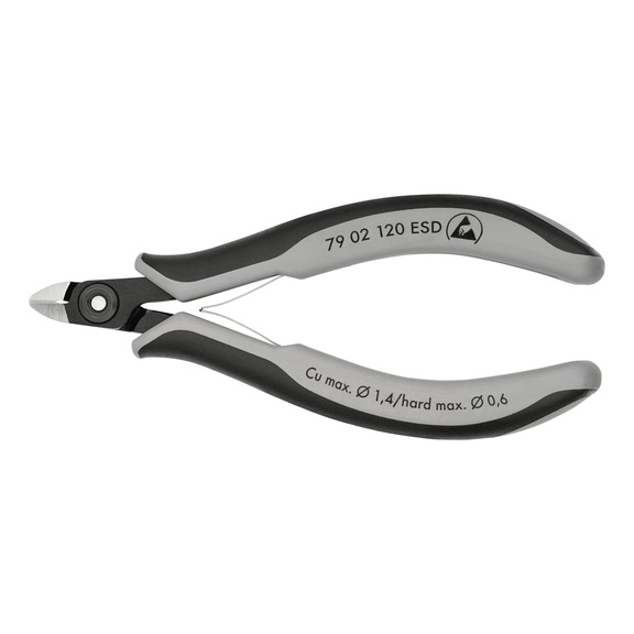 KNIPEX Precision Electronics Diagonal Cutters ESD 120 mm Article 79 02 120 ESD - Side cutter