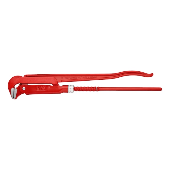 KNIPEX Pipe wrench 90 degrees red powder coated 560 mm Article 83 10 020 - Pipe wrench