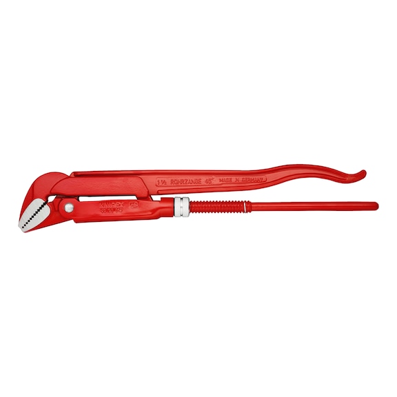 KNIPEX Pipe wrench 45 degrees red powder coated 430 mm Article 83 20 015 - Pipe wrench