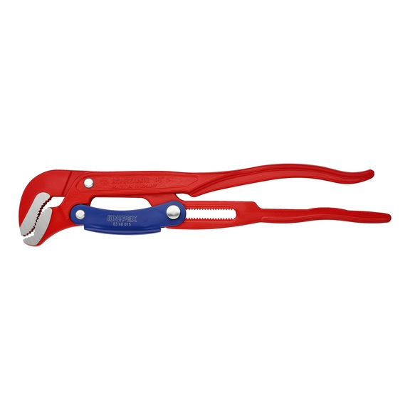 KNIPEX Rohrzange S-Maul mit Schnelleinstellung rot 420 mm Artikel 83 60 015 - Rohrzange