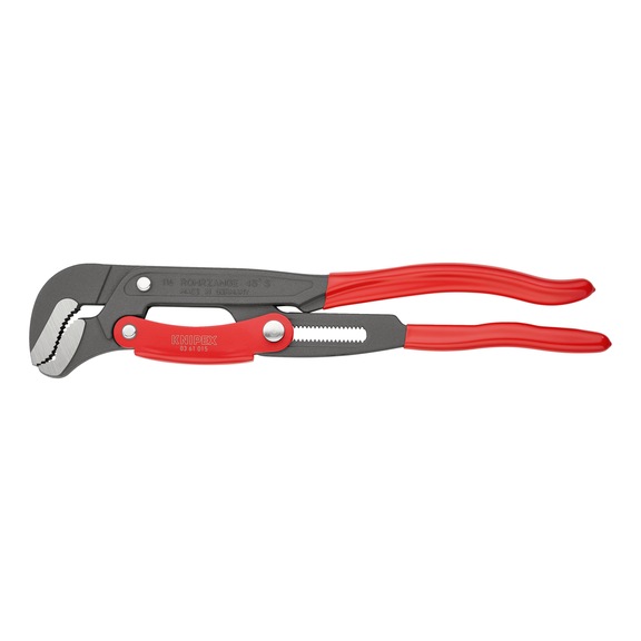 KNIPEX Rohrzange S-Maul mit Schnelleinstellung grau 420 mm Artikel 83 61 015 - Rohrzange