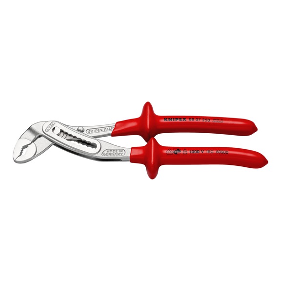 KNIPEX Alligator water pump pliers dip-insulated VDE 250 mm Article 88 07 250 - Water pump pliers