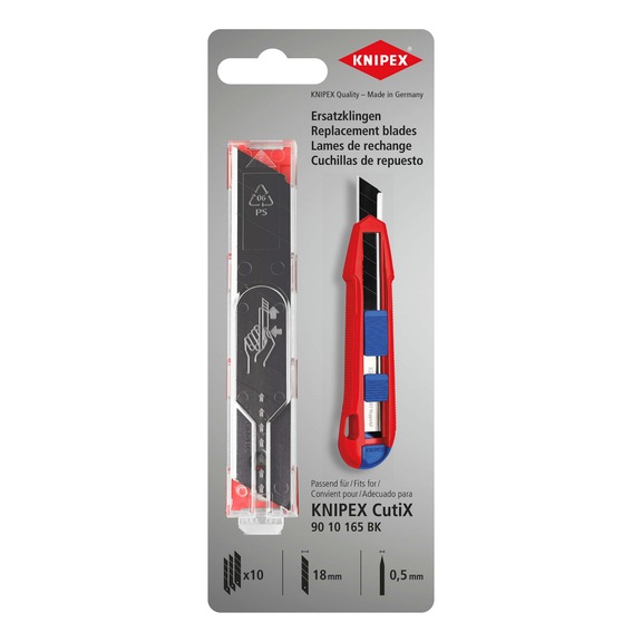 KNIPEX Ersatz-Klingen für 90 10 165 BK 10x Artikelnummer 90 10 165 E02 - Kabelmesser