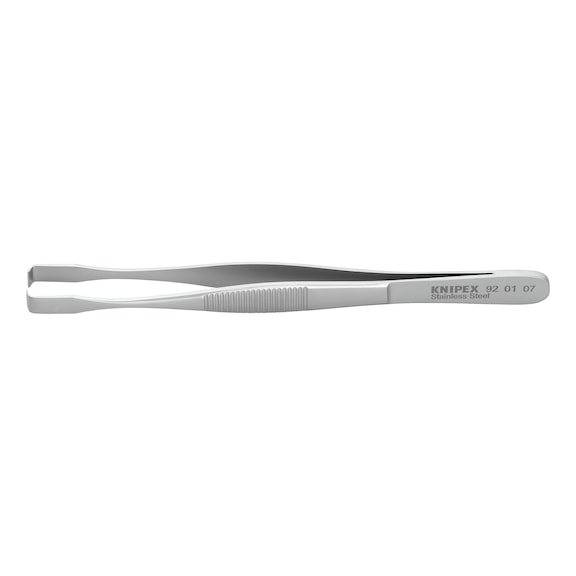 KNIPEX Stainless steel positioning tweezers, serrated 143 mm Item number 92 01 07 - Tweezers