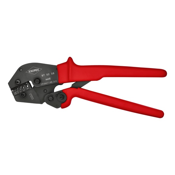 KNIPEX Crimping pliers burnished with plastic handles 250 mm Article 97 52 08 - Crimping pliers