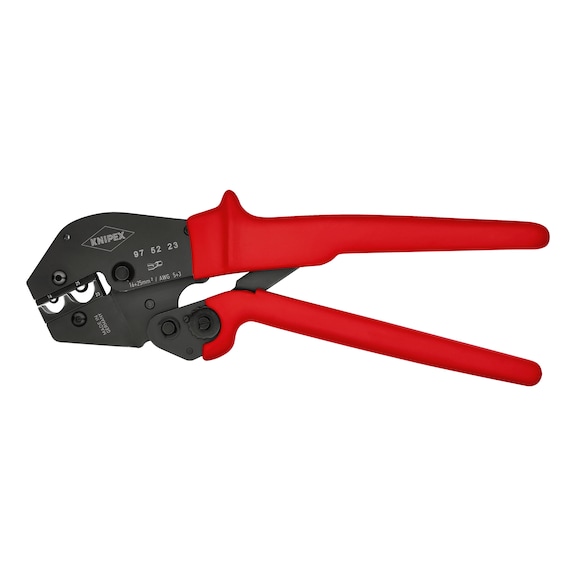 KNIPEX Crimping pliers burnished with plastic handles 250 mm Article 97 52 23 - Crimping pliers
