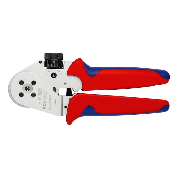 KNIPEX Four-prong crimping pliers chrome-plated 180 mm Article 97 52 63 - Crimping pliers